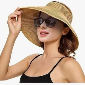 APT9 Women's NWOT Foldable Adjustable Wide Brim Sun Hat Visor Garden Cruise
